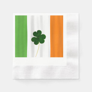 Happy St. Patrick's Day Irish Flag Shamrock Paddy Napkins
