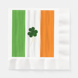 Happy St. Patrick's Day Irish Flag Shamrock Paddy Paper Napkins