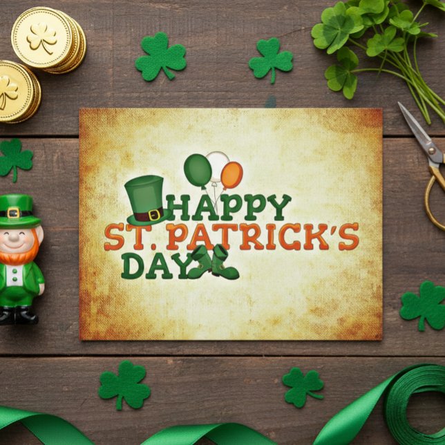 Happy St. Patrick's Day Irish Hat Postcard (Creator Uploaded)