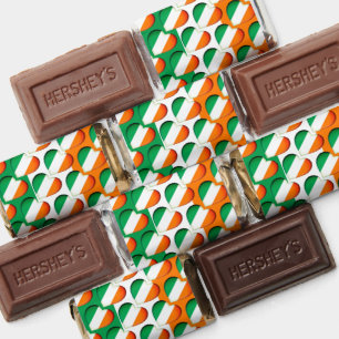 Happy St. Patrick's Day Irish Hearts Pattern Hershey's Miniatures
