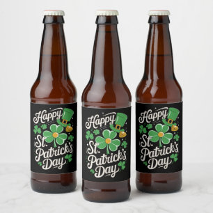 Happy St Patrick's Day Irish Heritage St Patty's Beer Bottle Label