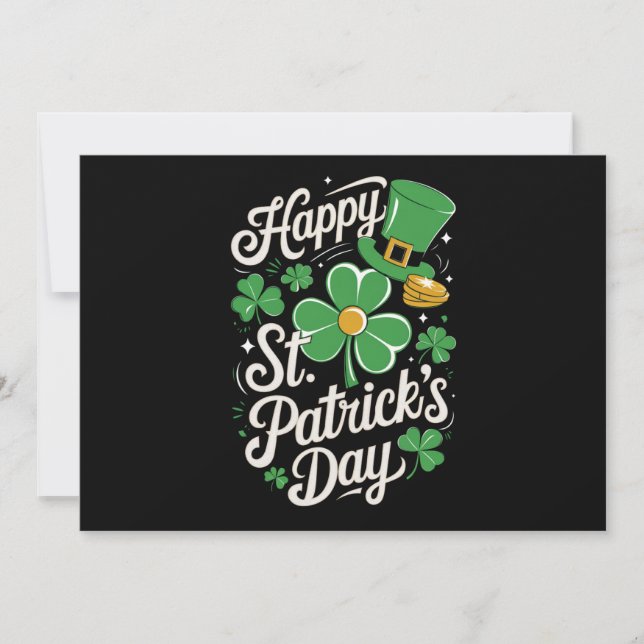 Happy St Patrick's Day Irish Heritage St Patty's  Invitation (Front)