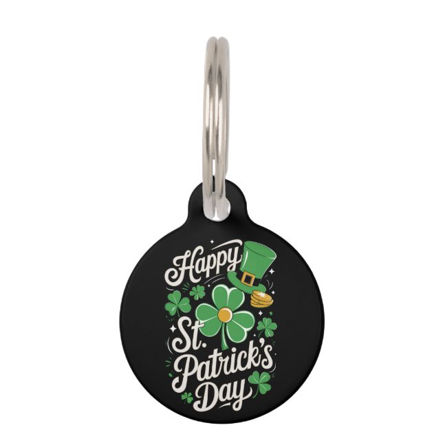 Happy St Patrick's Day Irish Heritage St Patty's  Pet ID Tag (Front)