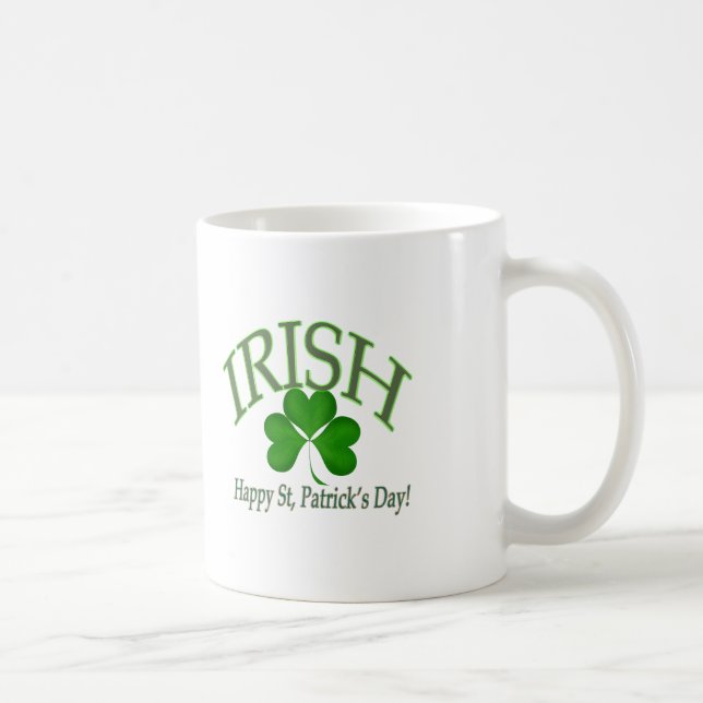 Happy St' Patrick's Day Irish Lucky Clover Gifts Coffee Mug (Right)