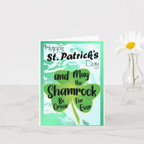 Happy St Patricks Day Irish Poem Card