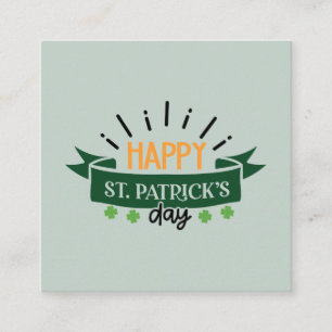 Happy St. Patrick's Day Irish Pride Shamrock Lucky Calling Card
