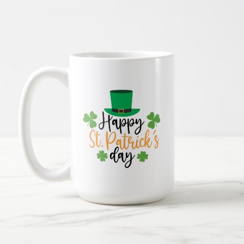 Happy St Patricks Day Irish Pride Shamrock Lucky Coffee Mug