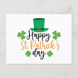 Happy St. Patrick's Day Irish Pride Shamrock Lucky Postcard