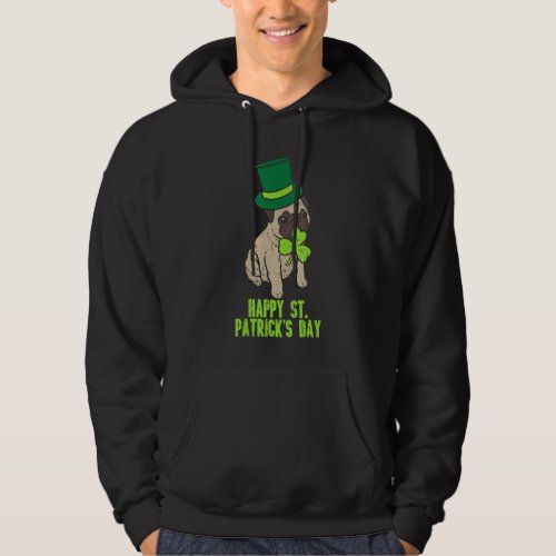 Happy St Patricks Day Irish Pug Dog Cute Saint Pad Hoodie