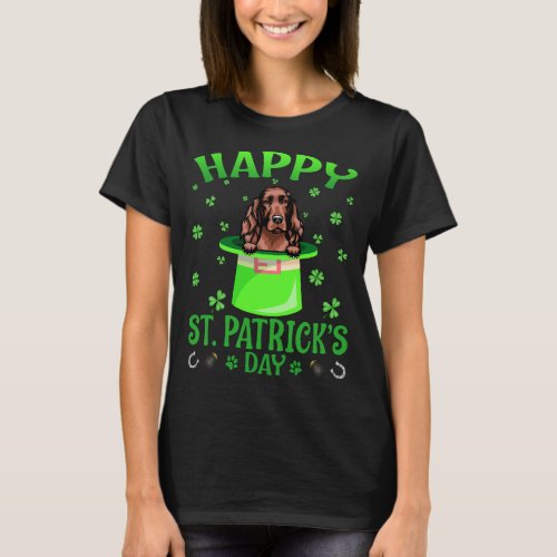 Happy St Patricks Day Irish Setter Dog Funny Sain T_Shirt