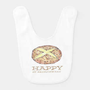 Happy St. Patrick's Day Irish Soda Bread Loaf Bib
