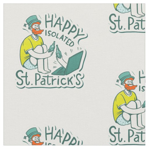 happy st patricks day isolated quarantine lockdown fabric