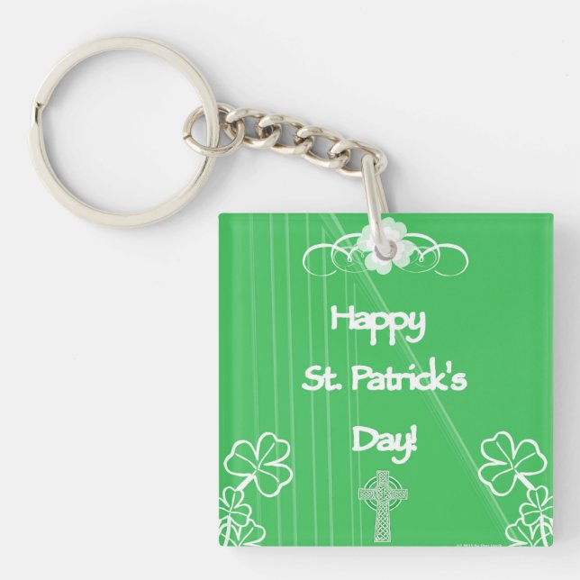 Happy St. Patrick's Day Key Chain (Front)