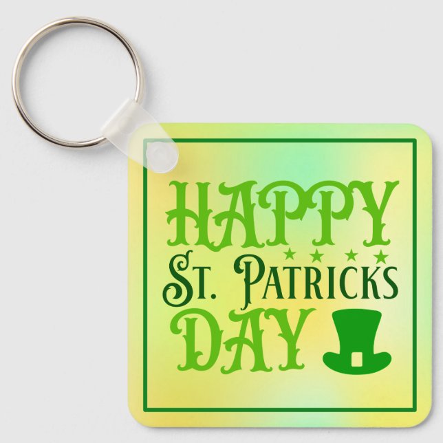 Happy St. Patrick's Day Keychain (Front)