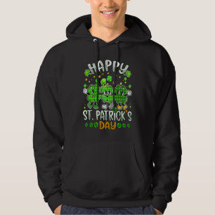 Happy St Patricks day Kid Buffalo Green Plaid Luck Hoodie
