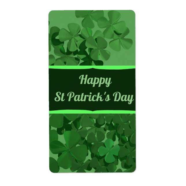 Happy St Patrick's Day Label (Front)