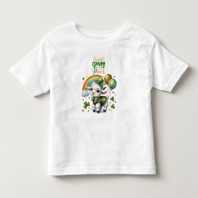 Happy St. Patrick's Day Lamb Toddler T-shirt (Front)