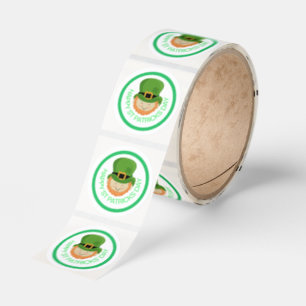 Happy St Patricks Day leprechaun Classic Round Sticker