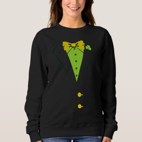 Happy St Patricks Day Leprechaun Costume Suit Luck Sweatshirt