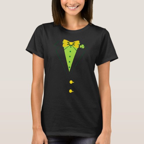 Happy St Patricks Day Leprechaun Costume Suit Luck T_Shirt