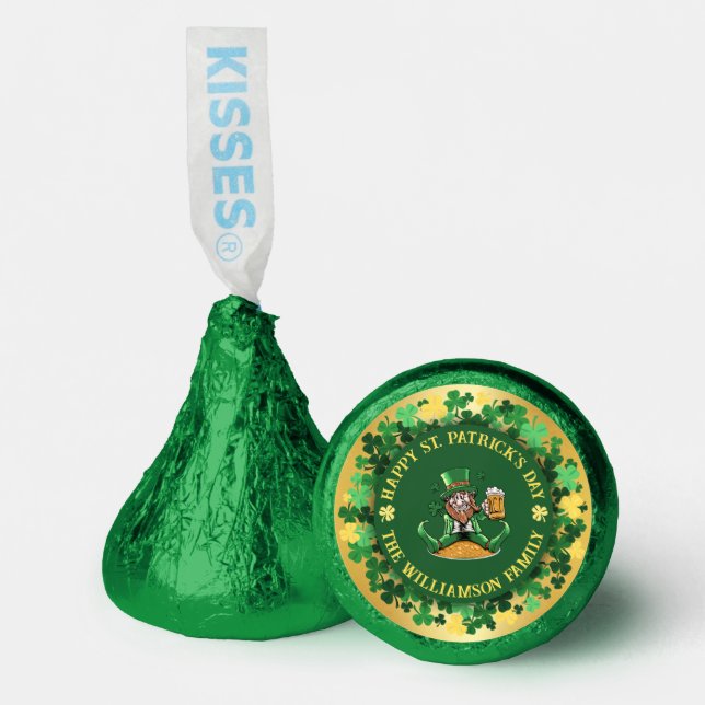 Happy St. Patrick's Day Leprechaun Drink Beer Hershey®'s Kisses® (Front)