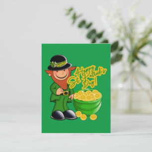 Happy St. Patrick's Day! Leprechaun Gold Holiday Card