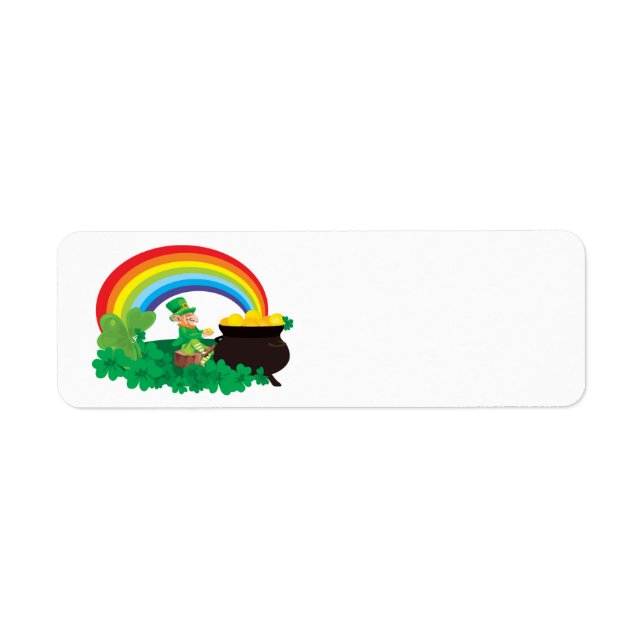 Happy St. Patrick's Day Leprechaun Label (Front)