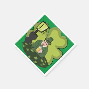 "HAPPY ST. PATRICK'S DAY" LEPRECHAUN NAPKINS