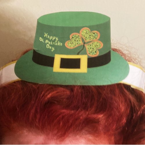 Happy St Patricks Day Leprechaun Paper Hat Print