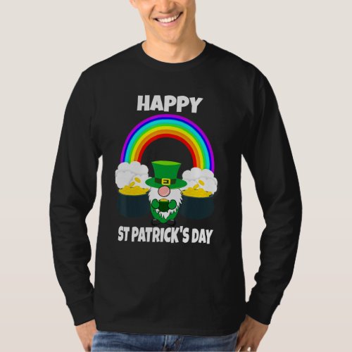 Happy St Patricks Day Leprechaun Pop It Rainbow F T_Shirt