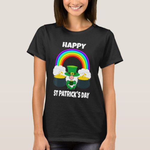 Happy St Patricks Day Leprechaun Pop It Rainbow F T_Shirt