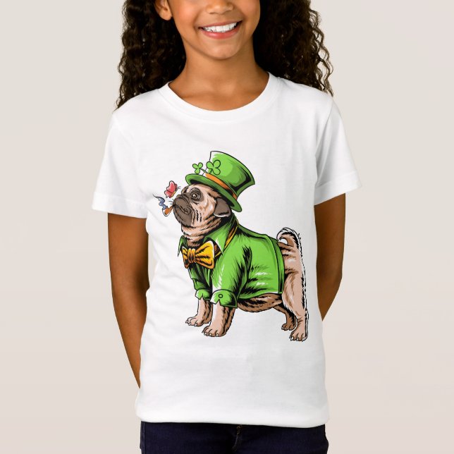 Happy St. Patrick's Day | Leprechaun Pug T-Shirt (Front)
