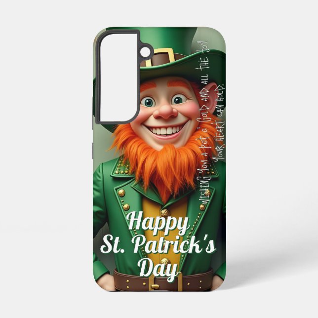 Happy St. Patrick's Day Leprechaun Samsung Galaxy Case (Back)