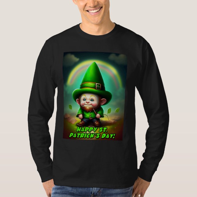 Happy St Patrick's Day Leprechaun T-Shirt (Front)