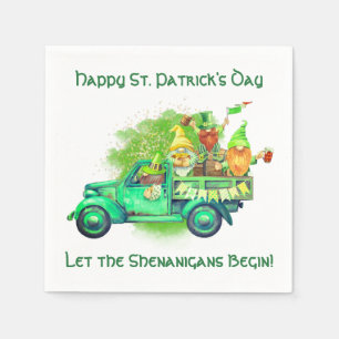 Happy St. Patrick's Day, Let the Shenanigans Begin Napkins