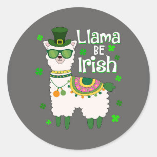 Happy St. Patrick's Day LIama sticker