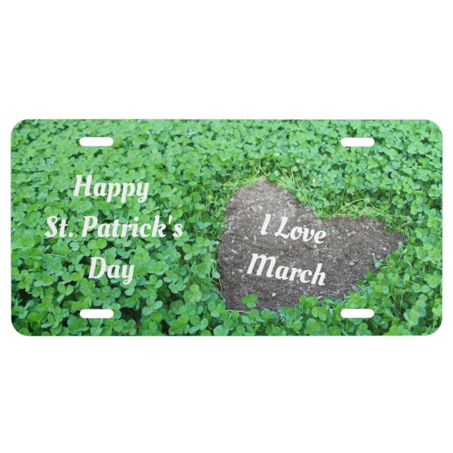 Happy St. Patrick's Day License Plate (Front)