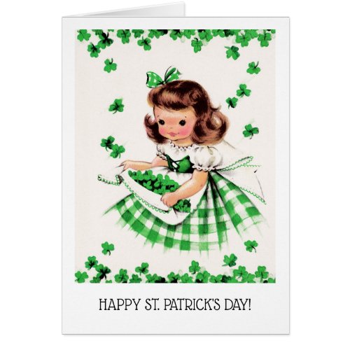 Happy St Patricks Day Little Irish Girl Card