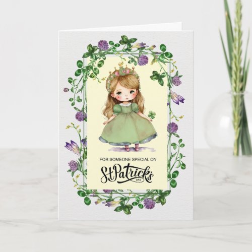 Happy St Patricks Day Little Irish Princess  Ca Card