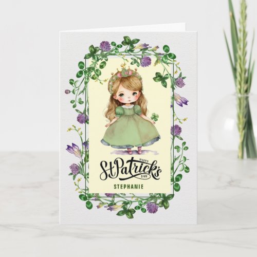 Happy St Patricks Day Little Irish Princess  Card