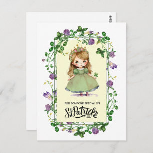 Happy St. Patrick's Day. Little Irish Princess Postcard