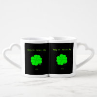 Happy St.  Patrick's Day Lovers Coffee Mug Set