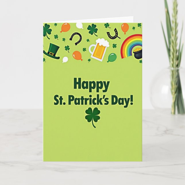 Happy St Patricks Day Luck Card (Front)