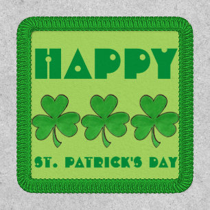 Happy St. Patrick's Day Luck Green Shamrock Clover Patch