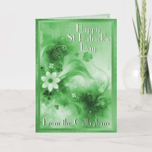 Happy St Patricks Day Luck of The Irish Blessings Card