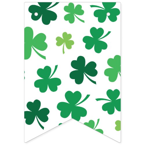Happy St Patricks Day Lucky Clover Bunting Flags