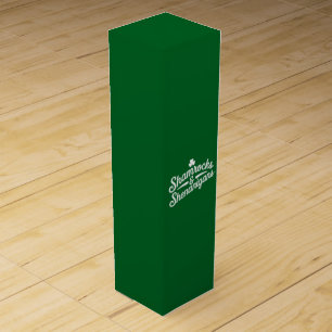 Happy St Patricks Day Lucky Shamrock&Shenanigans Wine Box
