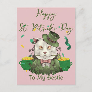 Happy St. patrick's day Lucky Shamrocks Simple  Holiday Postcard