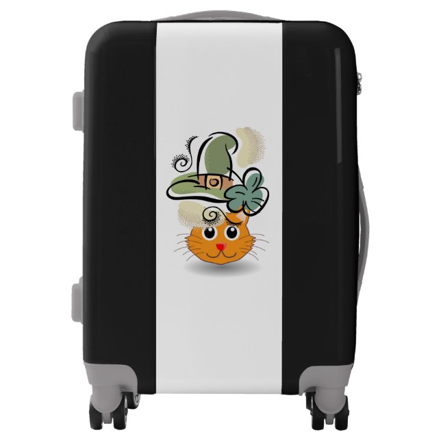 Happy St. Patrick's Day Luggage Cat (Front)