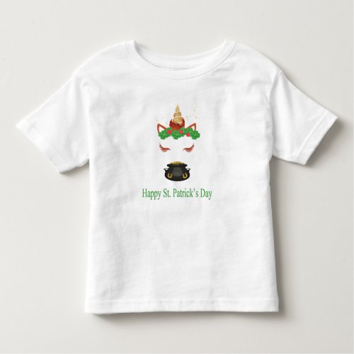 Happy St Patricks Day Magical Unicorn Kids Toddler T_shirt